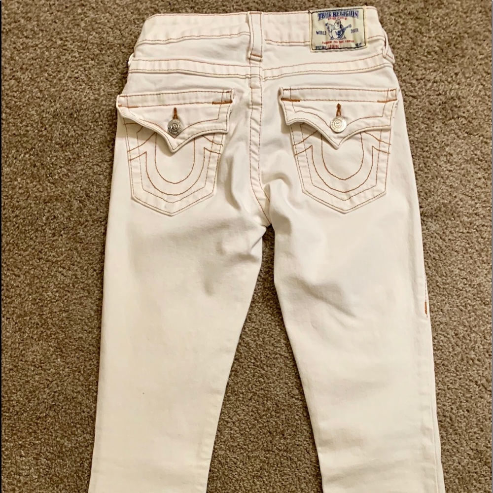 True Religion off white skinny jean